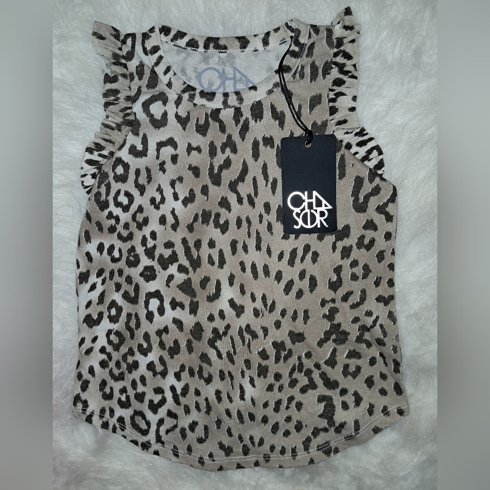 Chaser Leopard Print Sleeveless Top